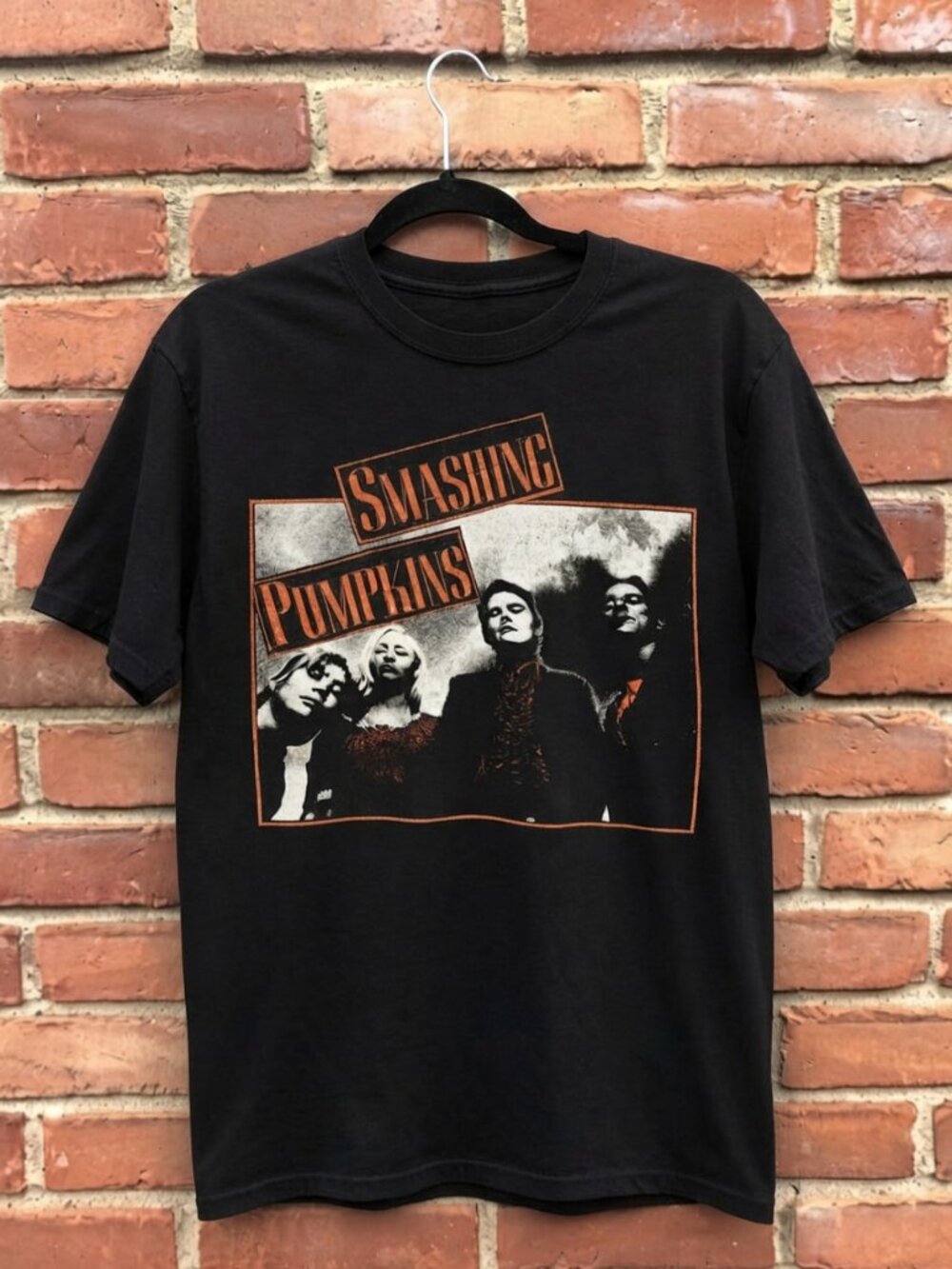 Smashing Pumpkins Band Photo Graphic Tee Black 90s Alt Rock T-Shirt